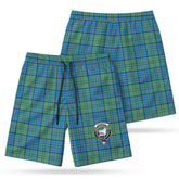 Lockhart Tartan Crest Men's Beach Shorts