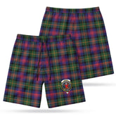 Logan Modern Tartan Crest Men's Beach Shorts