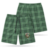 MacDonald Lord of the Isles Hunting Tartan Crest Men's Beach Shorts