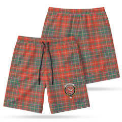 MacDougall Ancient Tartan Crest Men's Beach Shorts