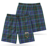 MacInnes Modern Tartan Crest Men's Beach Shorts