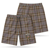MacIntyre Hunting Weathered Tartan Crest Men's Beach Shorts