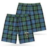 MacKay Ancient Tartan Crest Men's Beach Shorts