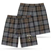 MacKay Weathered Tartan Crest Men's Beach Shorts