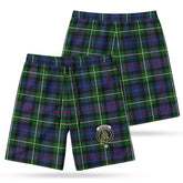 MacKenzie Modern Tartan Crest Men's Beach Shorts