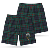 MacKinlay Modern Tartan Crest Men's Beach Shorts