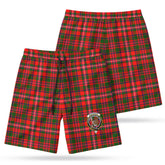 MacKinnon Modern Tartan Crest Men's Beach Shorts