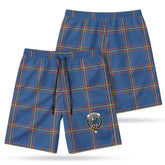 MacLaine of Loch Buie Hunting Ancient Tartan Crest Men's Beach Shorts