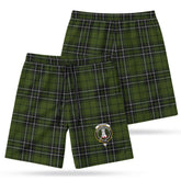 MacLean Hunting Tartan Crest Men's Beach Shorts