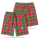 MacLean of Duart Modern Tartan Crest Men's Beach Shorts