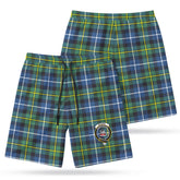 MacNeil of Barra Ancient Tartan Crest Men's Beach Shorts