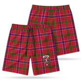MacRae Modern Tartan Crest Men's Beach Shorts