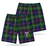Malcolm (or MacCallum) Tartan Crest Men's Beach Shorts