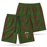Maxwell Hunting Tartan Crest Men's Beach Shorts