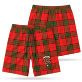 Maxwell Modern Tartan Crest Men's Beach Shorts