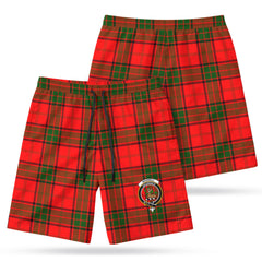 Maxwell Modern Tartan Crest Men's Beach Shorts