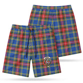 McBeth Modern Tartan Crest Men's Beach Shorts