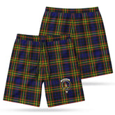 McClellan Modern Tartan Crest Men's Beach Shorts