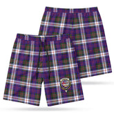 McDonald Dress Modern Tartan Crest Men's Beach Shorts