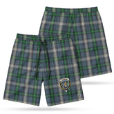 McDowell (MacDowell) Tartan Crest Men's Beach Shorts