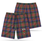 McDuff Hunting Modern Tartan Crest Men's Beach Shorts
