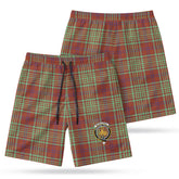 McGillivray Hunting Ancient Tartan Crest Men's Beach Shorts