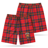 McGillivray Modern Tartan Crest Men's Beach Shorts