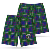 McIntyre Hunting Modern Tartan Crest Men's Beach Shorts