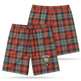 McLachlan Weathered Tartan Crest Men's Beach Shorts