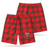 McNab Modern Tartan Crest Men's Beach Shorts