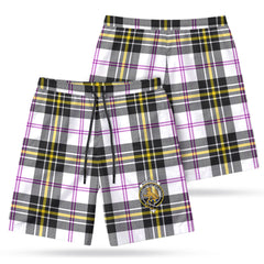 McPherson Dress Modern Tartan Crest Men's Beach Shorts
