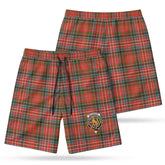 McPherson Weathered Tartan Crest Men's Beach Shorts