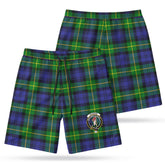 Meldrum Tartan Crest Men's Beach Shorts