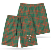 Menzies Green Ancient Tartan Crest Men's Beach Shorts