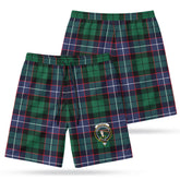Mitchell Modern Tartan Crest Men's Beach Shorts