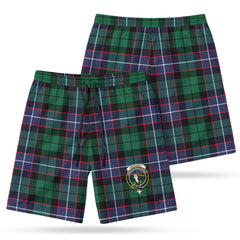 Mitchell Modern Tartan Crest Men's Beach Shorts