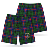 Morrison Modern Tartan Crest Men's Beach Shorts