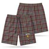 Nicolson Hunting Weathered Tartan Crest Men's Beach Shorts