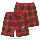 Rattray Modern Tartan Crest Men's Beach Shorts