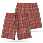 Robertson Weathered Tartan Crest Men's Beach Shorts