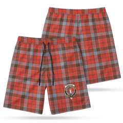 Robertson Weathered Tartan Crest Men's Beach Shorts