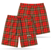 Scott Modern Tartan Crest Men's Beach Shorts