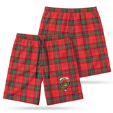 Seton Modern Tartan Crest Men's Beach Shorts