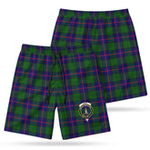 Shaw Modern Tartan Crest Men's Beach Shorts