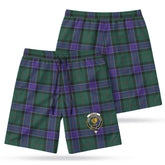 Sinclair Hunting Modern Tartan Crest Men's Beach Shorts