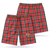 Sinclair Modern Tartan Crest Men's Beach Shorts
