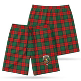 Stewart Atholl Modern Tartan Crest Men's Beach Shorts