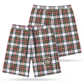 Stewart Dress Modern Tartan Crest Men's Beach Shorts
