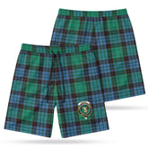 Stewart Old Ancient Tartan Crest Men's Beach Shorts