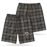 Stewart Old Weathered Tartan Crest Men's Beach Shorts
